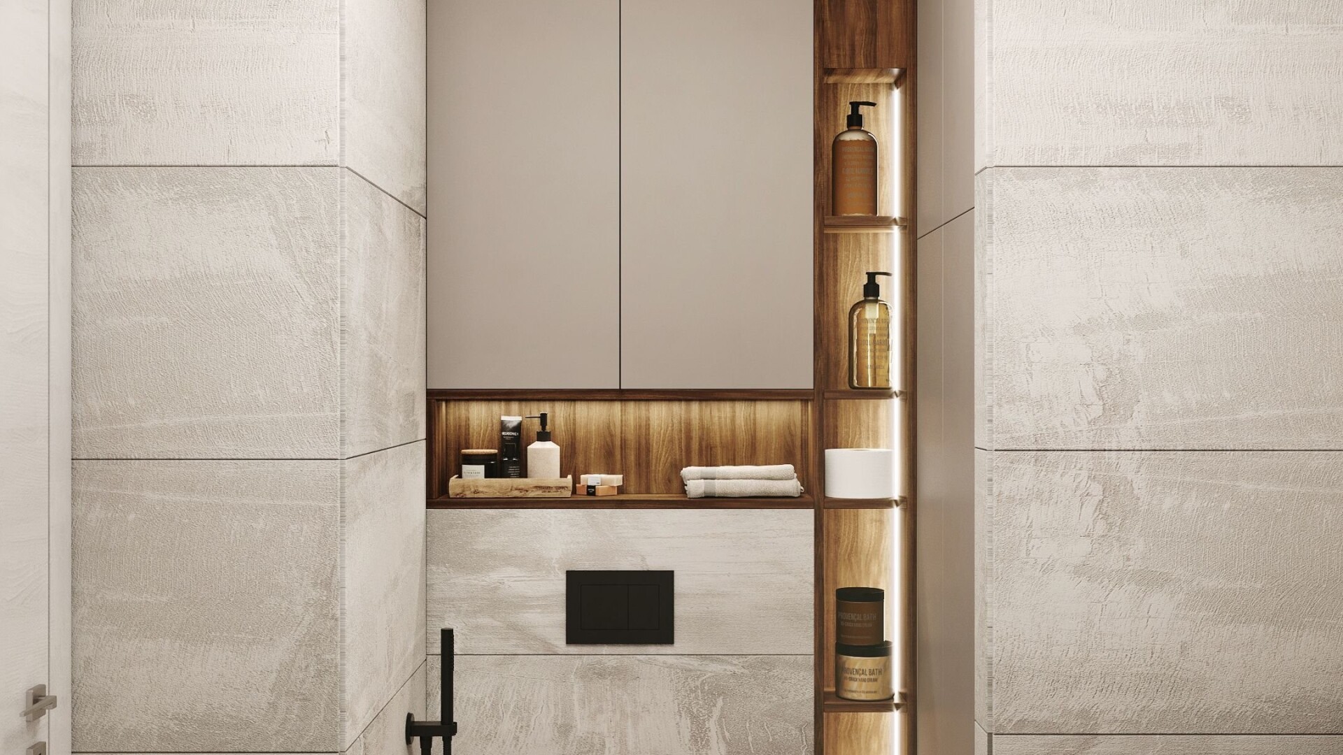 Cabinets for concealed toilets